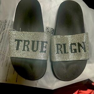 Bling True Religion Slides